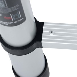 Elfinrm Folding Telescoping Ladder with Hooks, Aluminum Extendable Ladder 12.5FT for Outdoor Indoor Use, 330 Lb Capacity