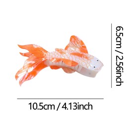 Fantasy Koi Fish Hair Clip,Cute Fish Acetate Claw Clips,Big Hair Clips for Women,Orange
