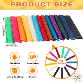 Tivcck 1000 PCS Wax Craft Sticks,Bendable Sticky Wax Yarn Sticks,Reusable Molding Sculpting Sticks,Wax String in Bulk for Crafts,Art Supplies,DIY School Project(13 Colors)