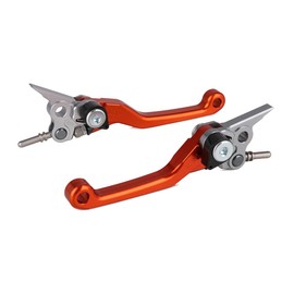 BIUGERCN Motorcycle Brake Lever Dirt Bike Clutch Lever Foldable Aluminium for EXC EXCF SX SXF SXS XC XCF 250 300 350 400 450 500 530 Motocross Orange