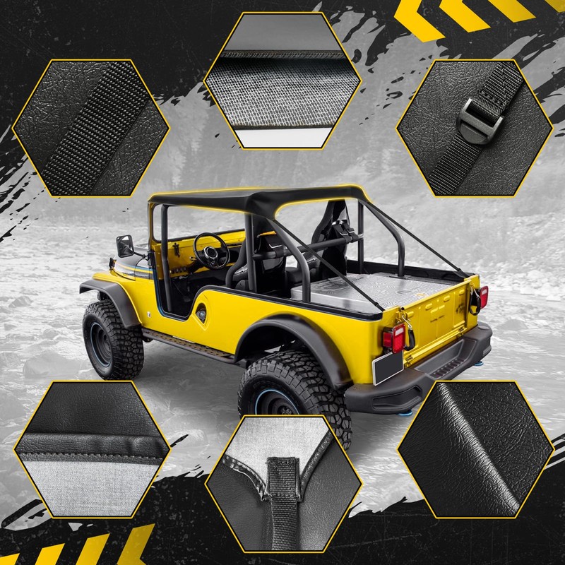 Bimini Soft Top Compatible with 1951-1991 YJ, CJ5 & CJ6,