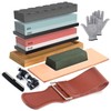 Knife Sharpening Stone Set, 4 Side KitGrit 400/1000/3000/8000 Waterstone, Whetstone