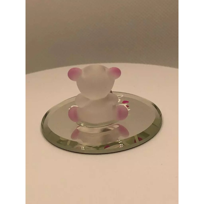 Glass Baron Bear Glass Figurine Daddy's Girl Handcrafted Father's Day