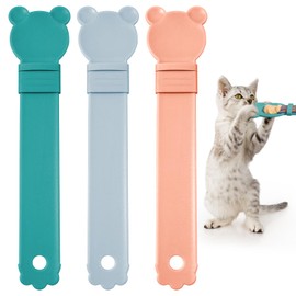 OKAMMY Cat Treat Squeeze Spoon Dispenser - Multifunctional Lickable Wet Cat Treat Dispenser for Cat Liquid Snack Cat Feeding Food Storage and Easy Hanging Cat Food Feeding Spoon (B P G)