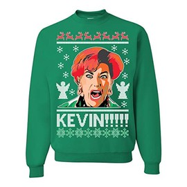 Memetic Ugly Christmas Sweater Home Alone Kevin! Unisex Sweatshirt Green