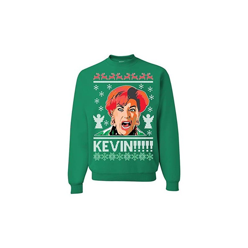 Memetic Ugly Christmas Sweater Home Alone Kevin! Unisex Sweatshirt Green