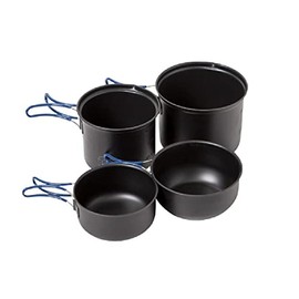 Whole Earth WE23DJ66 Outdoor Camping Cooker Set, Pot, Cup, Aluminum, Tableware, NOMAD COOKER SET BK, Black