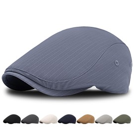 AUNGCSHE 8 Farben Erhältlich Schiebermütze Herren, Barett Cap, Verstellbar Baskenmütze Herren, Schiebermütze Geeignet für Den Alltag, Bergsteigen, Wandern und Reisen(Blau)