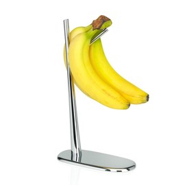 Alessi "Dear Charlie" - Soporte para plátanos (zamak chapado en cromo), color plateado