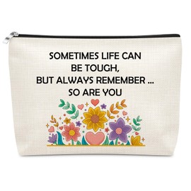 Sazuwu Inspirational Quotes for Women Makeup Bag Motivational Friendship Gifts Birthday Gifts for Women Positive Affirmations Cosmetic Bag Encouragement Gifts for Girls Travel Pouch