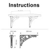 Cast Iron Shelf Brackets Large 19 x 14 cm Pack