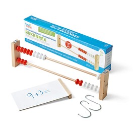 hand2mind 20-Bead Giant Magentic Rekenrek Demonstration Abacus, Colored Abacus for Math, Wooden Counting Math Manipulatives, Bead Counters for Math, Learn Counting and Numbers (Set of 1)