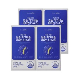Realgram [eTV] Realgram Calcium Magnesium Vitamin K2 & D3 1,000mg x 60 tablets 4 boxes [36124409] 4 boxes / [eTV] 리얼그램 칼슘 마그네슘 비타민 K2 & D3 1,000mg x 60정 4박스[36124409] 4박스