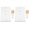 Aswalling 2 Pack Single Gang 1.0 Speaker Wire Wall Plate