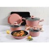 Lynhurst 12 pc Dusty Rose Aluminum Cookware Combo Set -