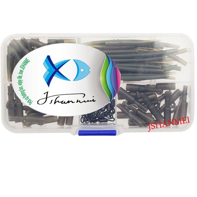 JSHANMEI 120pcs/box Carp Fishing Tackle Kit Bundle Safety Leader-Clips Quick
