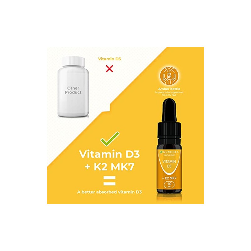 Laboratoires Nutrimea - D3 K2 Vitamins MK7 - Olive Oil