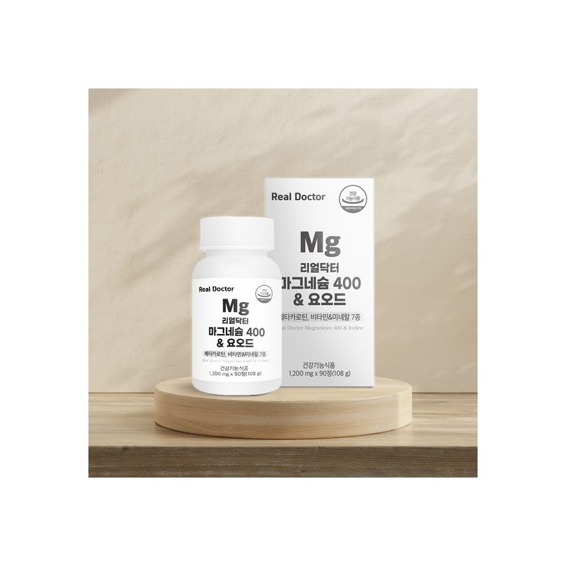 Real Doctor Magnesium 400 & Iodine 1,200mg 90 Tablets 1