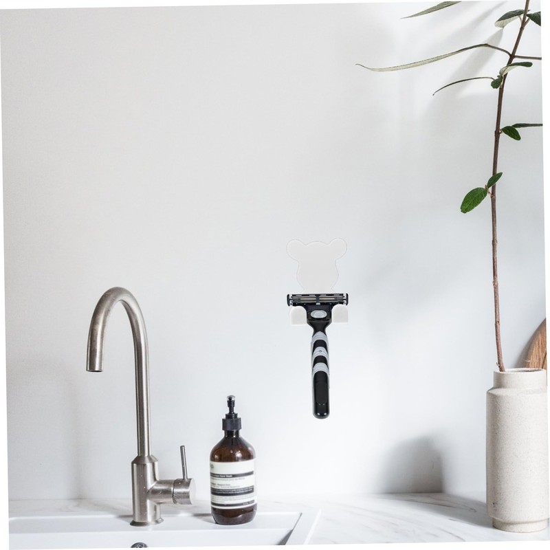 Operitacx 2Pcs Shaving Stand and Brush Holder Wall Mounted Shaving
