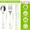 15Pcs Kids Silverware Set,Fork Spoon and Cutter Set,Toddler Utensils Set,410