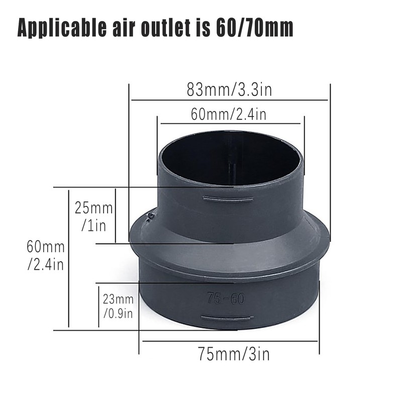 1 Pair Parking Heater Adapter Pipe Exhaust Connector 60mm to
