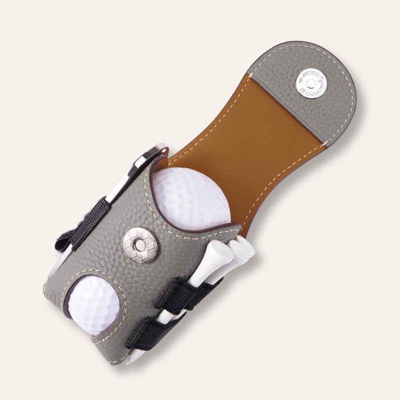 COGURE Genuine Leather Golf Ball Case for Men Women 2