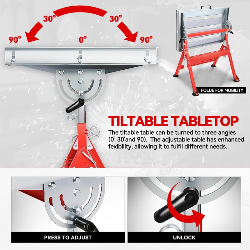 Auto Dynasty Welding Table Foldable with Carbon Steel Portable Work