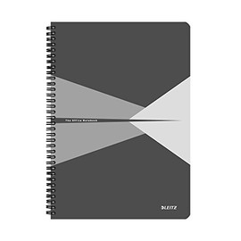 Leitz 46470025 Office Collegeblock A4 Squared, Spiral Bound Chequered grey
