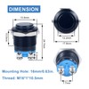 DMWD 2-Pack 16mm Metal Momentary Push Button Switch Screw Terminals