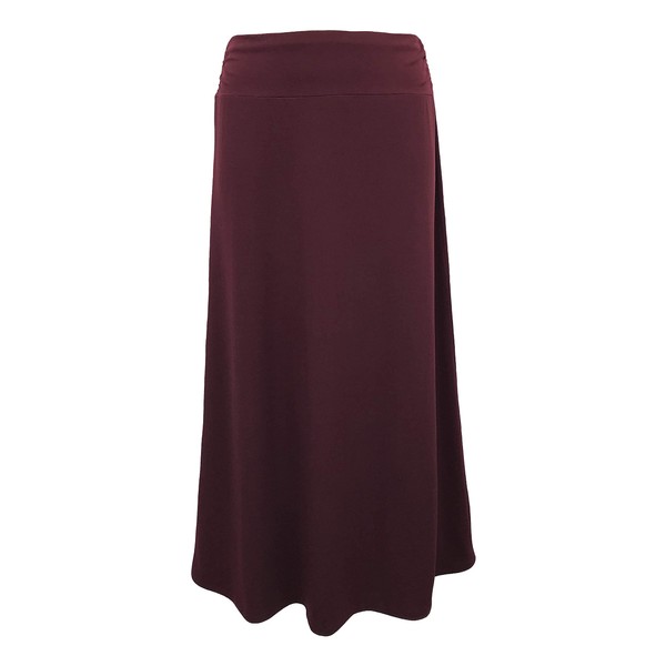 LEEBE Women and Plus Size Maxi Skirt (Small-5X) (30-32, Burgundy)