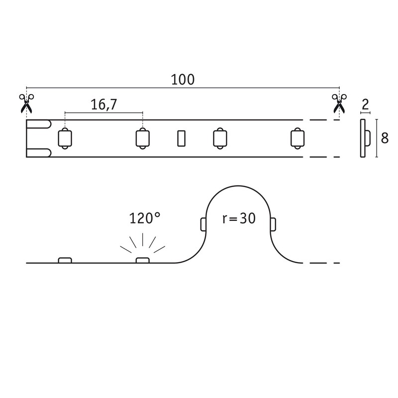 Paulmann 76014 Pro LED Strip Silver P25 830 5 m