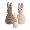Gry & SIF Rabbit Family Made of Felt, Standing, Handmade,