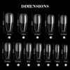 Saviland Nail Tips Ultra Thin 240pcs Clear Nail Tips Medium