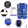 AYKRM High Visibility Vest Blue Reflective Safety Vest with Reflective