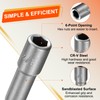 sourcing map 10pcs Hex Nut Driver Drill Bit 1/4" 6-Point