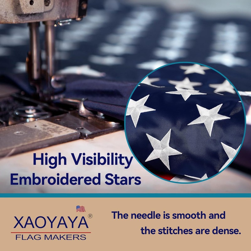 Xaoyaya 6Ft Stainless Steel Flag Pole,Heavy Duty Nylon 3x5 Ft