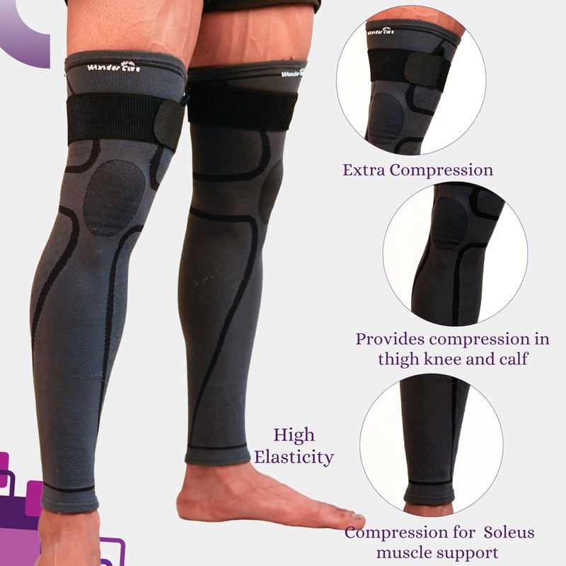 Wonder Care bamboo full leg compression sleeve full knees sleeve