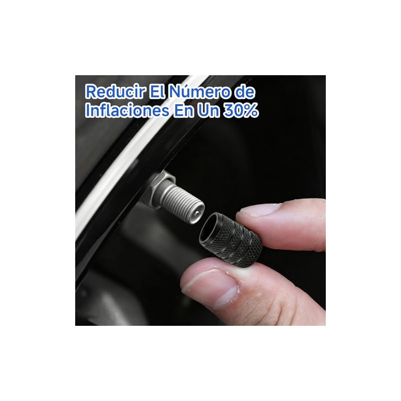 AURAROSE 30Pzs Tapones para Llantas con Anillo de Sellado, Aluminio