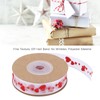 2pcs Red Ribbon 1.5cm/0.6in Wide Heart Pattern Packaging Ribbons DIY
