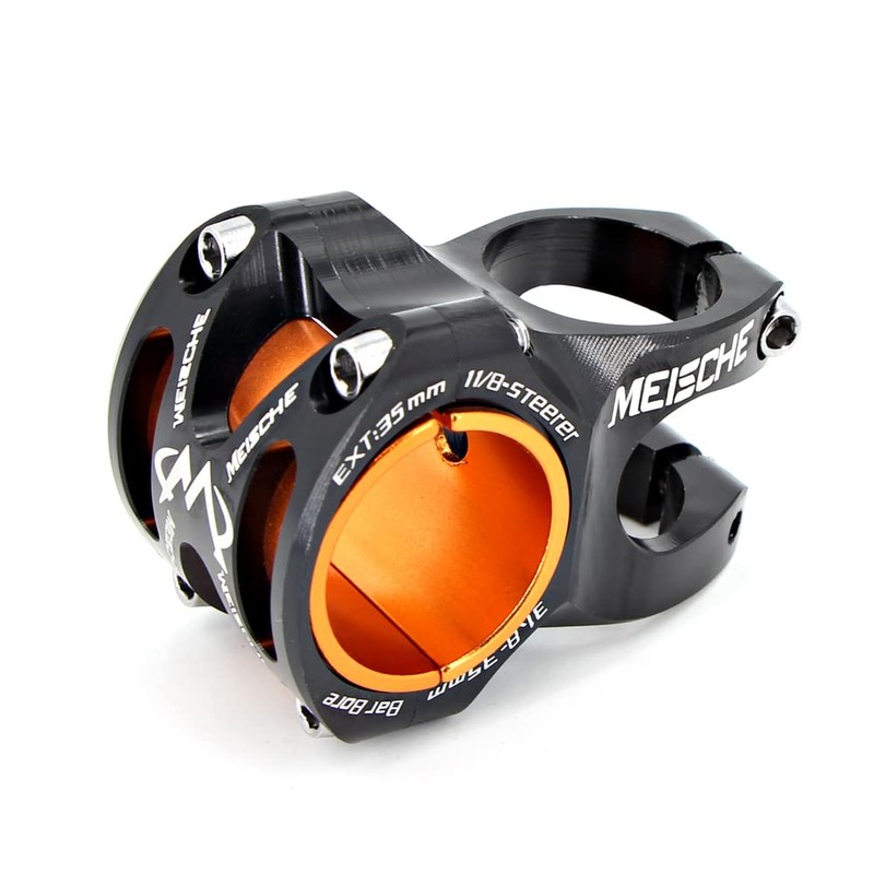 MEISCHE Black MTB Stem Mountain Bike Stem for 31.8/35mm Clamp