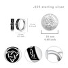Viking Earrings for Men 925 Sterling Silver Celtic Knot Hoop