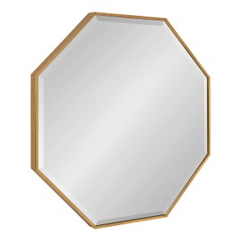 Kate and Laurel Rhodes Glam Octagon Wall Mirror, 29" x 29", Gold, Modern Home Decor for Wall
