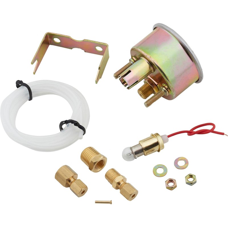 Speedway Motors 3-Gauge Set with Brushed Aluminum Panel Includes Oil