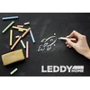 Leddy Set of 24 White and Coloured Chalks Blackboard Chalks