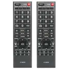 [2pcs/Pack] PerFascin Replacement Universal Remote Control CT-90325 Fit for Toshiba TV