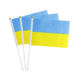 Ukraine Flag Ukrainian Flag, Small Mini Handheld Ukraine Flags on Stick, Ideal for Party Parades Sports Events Patriotic Festival Decorations