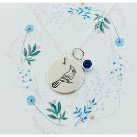 Cardinal Necklace, Memorial Jewelry, Loss of Loved One, Cardinal Gift, Sterling Silver Cardinal Necklace, Cardinal Pendant