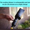 Outdoor Broom with Built-in Lightweight Rechargeable Cordless Mini Leaf Blower