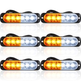 Luces estroboscópicas LED ámbar para vehículos de emergencia para camiones, luces LED intermitentes de coche, luces de parabrisas, barras de peligro, luces estroboscópicas de montaje brillante con