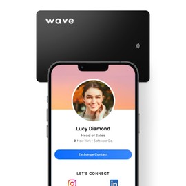 Digital Business Card by Wave - Smart NFC Contact Card - QR Code and Tap (Blue)